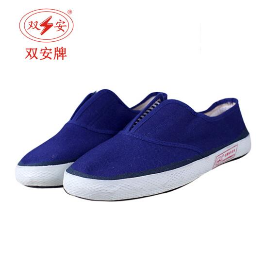 双安 防静电蓝色布面胶鞋---广州劳保鞋供应商